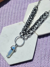 Load image into Gallery viewer, Flat Weave Crystal Necklace