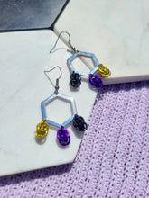Load image into Gallery viewer, Sweet Pea Hexagon Earrings