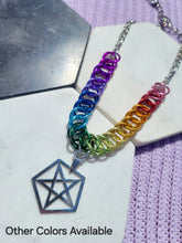 Load image into Gallery viewer, Flat Weave Pentacle Necklace