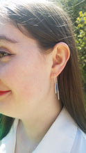 Load image into Gallery viewer, Geometric Lightning Bolt Sterling Silver Post Jacket Earrings