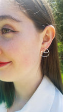 Load image into Gallery viewer, Small Curl Ribbon Sterling Silver Post Earrings