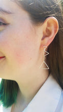 Load image into Gallery viewer, Graduated Triangle Sterling Silver Post Earrings