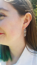Load image into Gallery viewer, 3D Hexagon Silver Statement Earrings