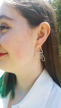 Load image into Gallery viewer, Drippy Pendulum Movement Sterling Silver Post Earrings