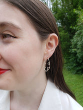 Load image into Gallery viewer, Little Chapel Window Teardrop Sterling Silver Post Earrings