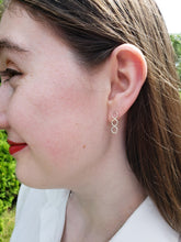 Load image into Gallery viewer, Three Peas in a Pod Sterling Silver Post Earrings