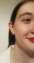 Load image into Gallery viewer, Crescent Moon Sterling Silver Post Earrings