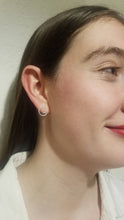 Load image into Gallery viewer, Crescent Moon Sterling Silver Post Earrings