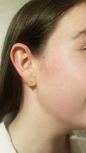 Load image into Gallery viewer, Keum Boo Mountain 23 Karat Gold and Sterling Silver Mini Post Earrings