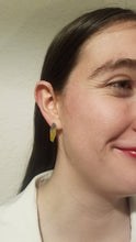 Load image into Gallery viewer, Keum Boo Gem Fragment 23 Karat Gold and Sterling Silver Mini Post Earrings