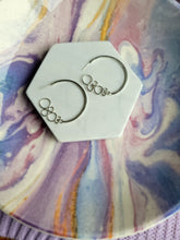 Load image into Gallery viewer, Bubble Back Sterling Silver Hoop Earrings