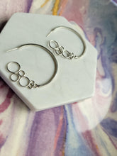 Load image into Gallery viewer, Bubble Back Sterling Silver Hoop Earrings