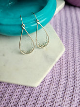 Load image into Gallery viewer, Teardrop Basket Sterling Silver Filigree Dangle Earrings