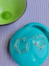 Load image into Gallery viewer, 3D Hexagon Silver Statement Earrings