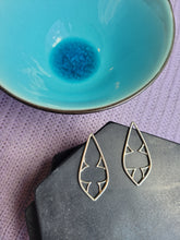Load image into Gallery viewer, Little Chapel Window Teardrop Sterling Silver Post Earrings
