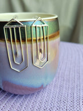 Load image into Gallery viewer, Hexagonal Pendulum Movement Sterling Silver Post Earrings