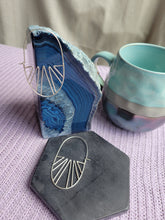 Load image into Gallery viewer, Rocky Mountain Spikes Sterling Silver Oval Hoop Earrings