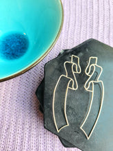 Load image into Gallery viewer, Long Folded Ribbon Sterling Silver Post Earrings