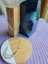 Load image into Gallery viewer, Graduated Bubble Sterling Silver Oval Hoop Earrings