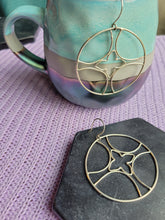 Load image into Gallery viewer, Round Rose Window Sterling Silver Statement Earrings