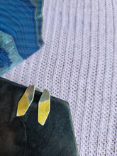 Load image into Gallery viewer, Keum Boo Gem Fragment 23 Karat Gold and Sterling Silver Mini Post Earrings