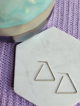 Load image into Gallery viewer, Large Twisted Triangles Sterling Silver Post Earrings