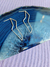 Load image into Gallery viewer, Lightning Bolt Sterling Silver Post Earrings