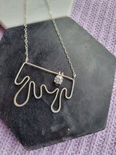 Load image into Gallery viewer, Drippy Sliding Stone Sterling Silver Pendant