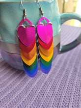 Load image into Gallery viewer, Jumbo Rainbow Scale Earrings