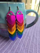 Load image into Gallery viewer, Jumbo Rainbow Scale Earrings