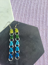 Load image into Gallery viewer, Extra Long Separated Byzantine Earrings