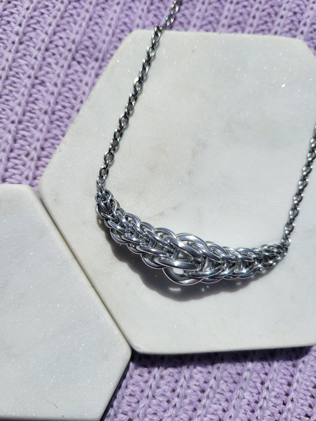 Graduated Snake Weave Necklace