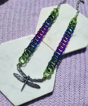 Load image into Gallery viewer, Flat Weave Dragonfly Necklace
