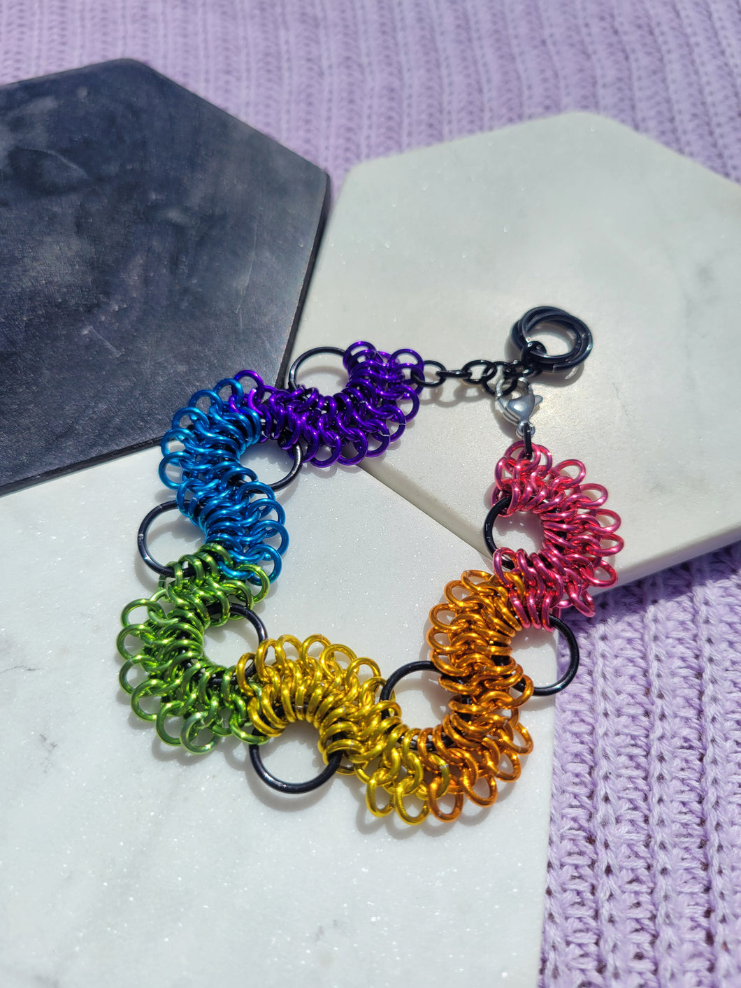 Rainbow Squiggle Bracelet
