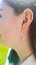 Load image into Gallery viewer, Medium Ribbon Sterling Silver Post Earrings
