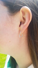 Load image into Gallery viewer, Tiny Twisted Triangles Sterling Silver Post Earrings
