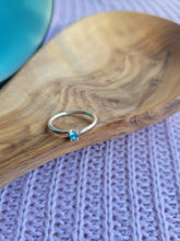 Load image into Gallery viewer, Mini Single Stone Stacking Silver Ring
