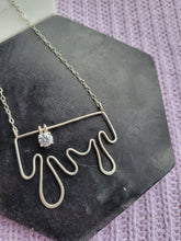 Load image into Gallery viewer, Drippy Sliding Stone Sterling Silver Pendant
